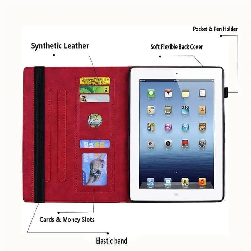 iPad Air 5 2022 Classic Flower Leather Cover