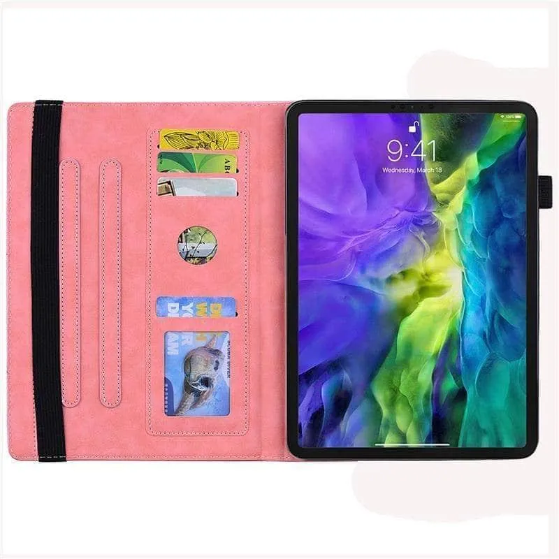 iPad Air 5 2022 Classic Flower Leather Cover