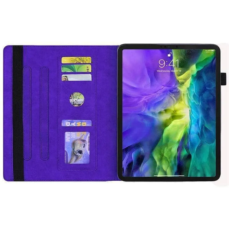 iPad Air 5 2022 Classic Flower Leather Cover