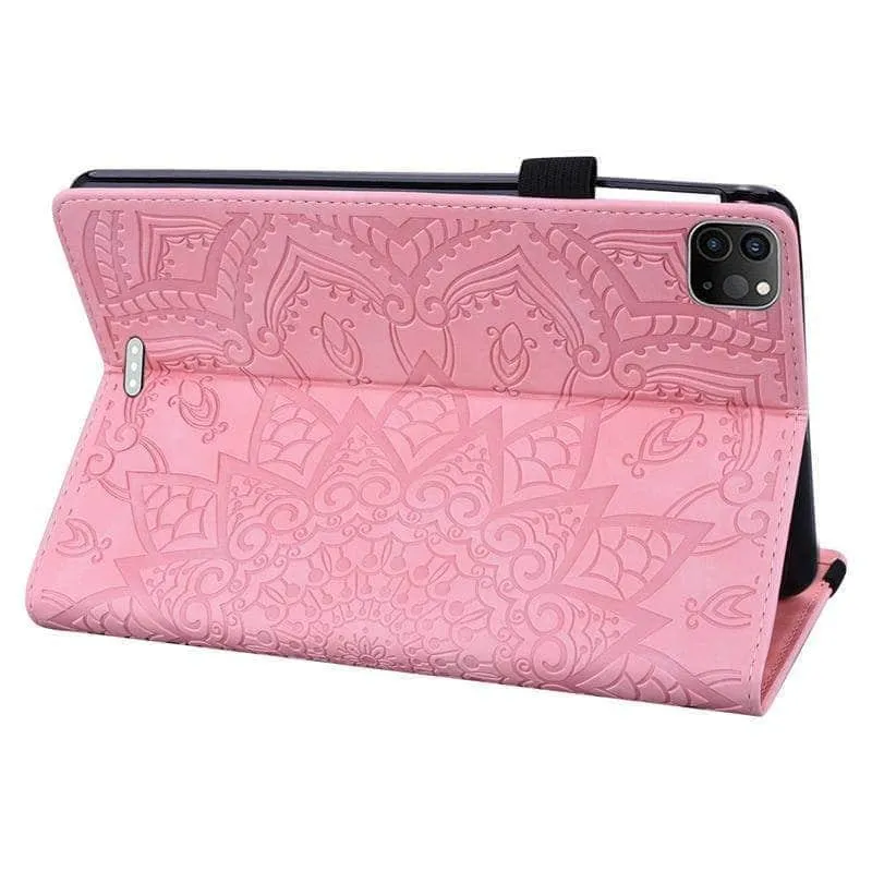 iPad Air 5 2022 Classic Flower Leather Cover