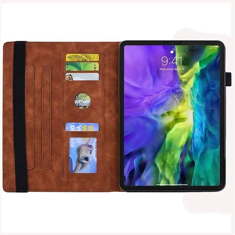 iPad Air 5 2022 Classic Flower Leather Cover