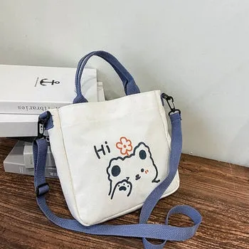 Kawaii Bear Canvas Tote Bag - Kawaii Bag