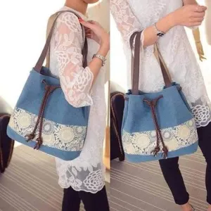 Lace Love Canvas Bag