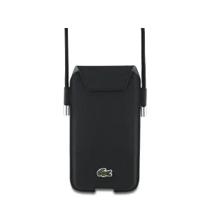 Lacoste - (19x12.5x1.5cm) Universal cell phone shoulder bag Crossbody Bag Petit Pique (LCPSP15XPVCK) - Black