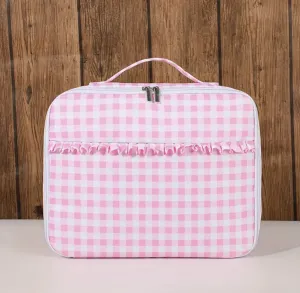 Large Insulated Lunch Bag - Pink Gingham