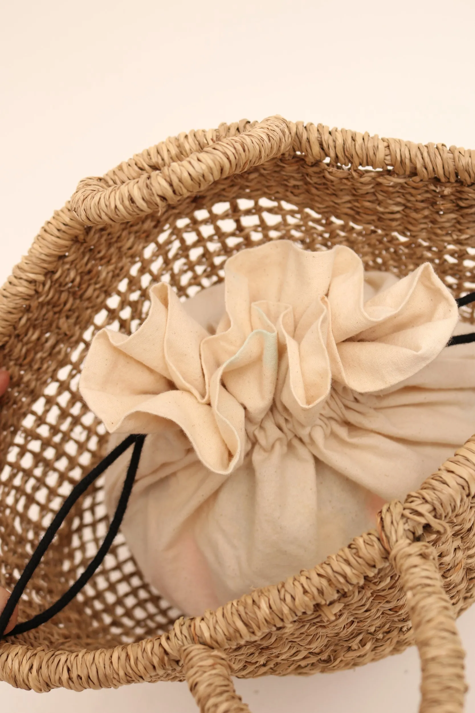 Large Wicker Basket Bag