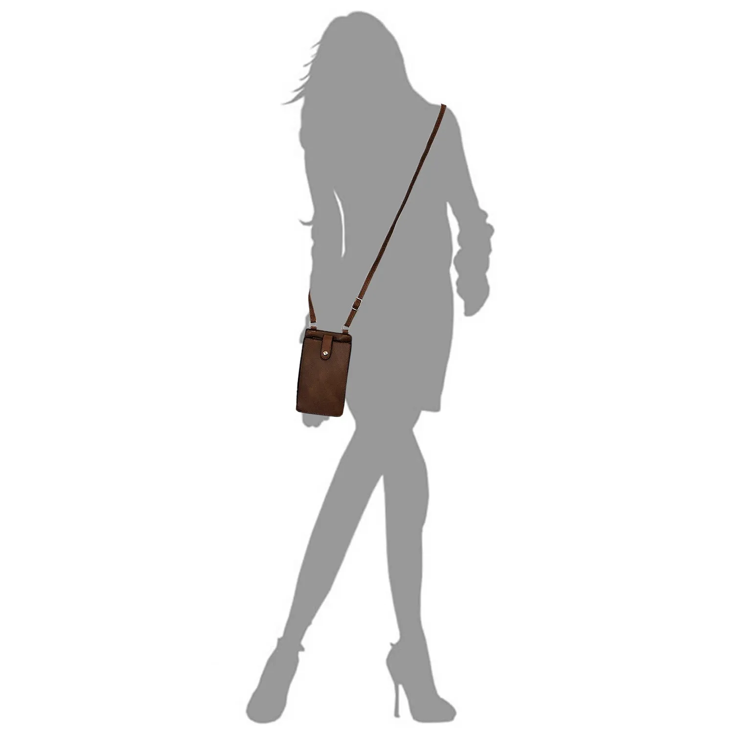 Le Miel Fashion Crossbody Bag Cell Phone Purse - Stone