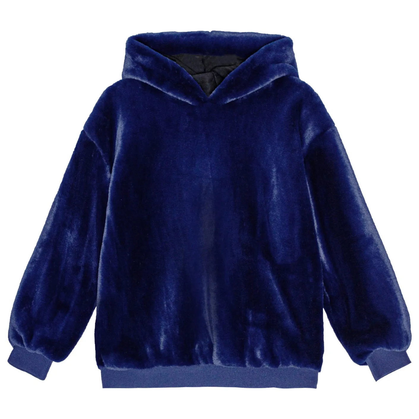 Maureen Vibrant Blue Fuzzy Hoodie