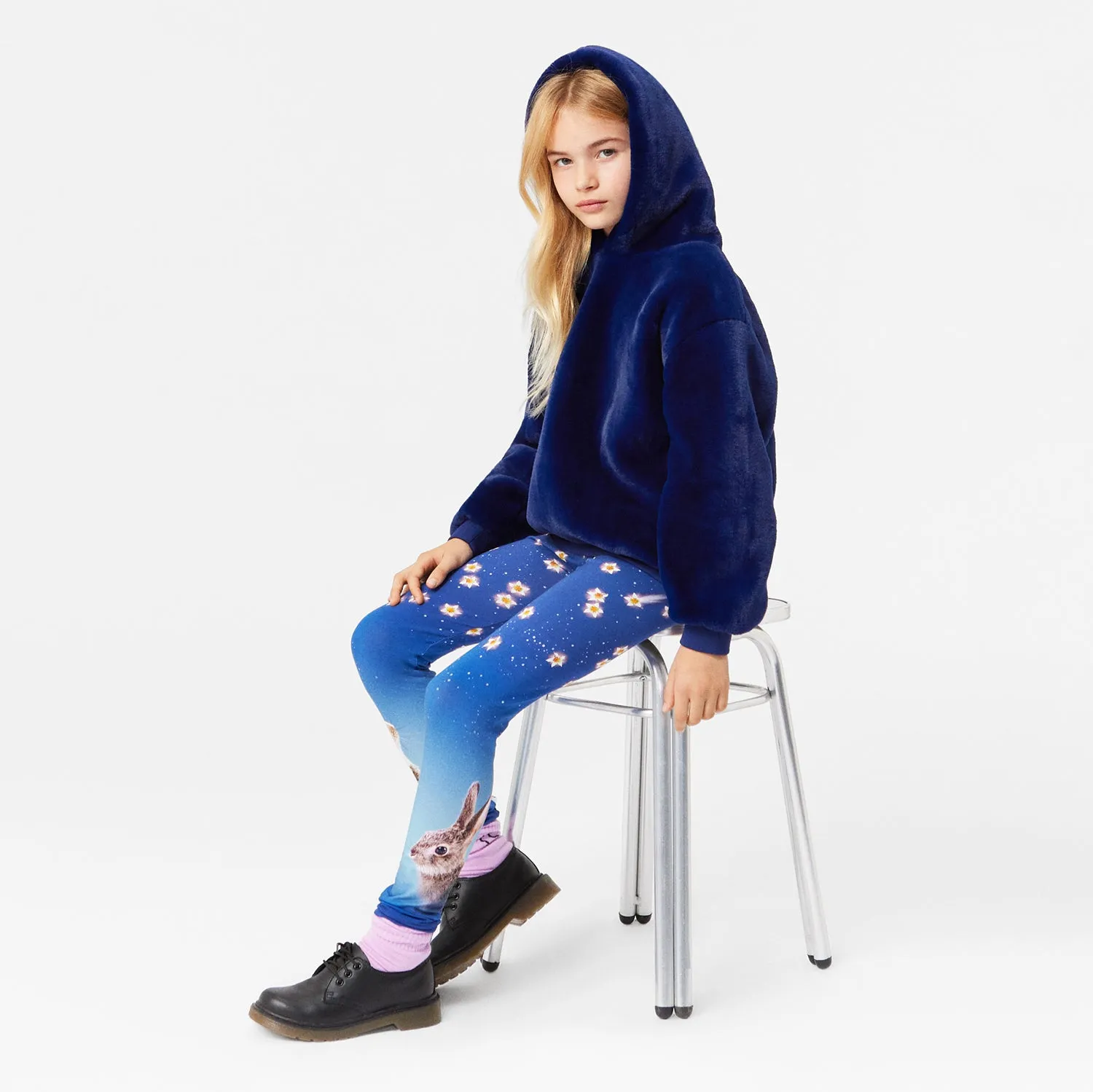 Maureen Vibrant Blue Fuzzy Hoodie
