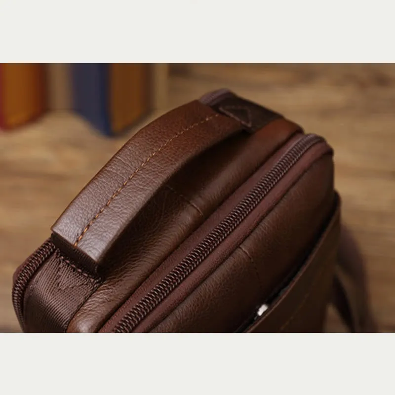 Messenger Bag For Men Vintage Gentle Leather Crossbody Bag