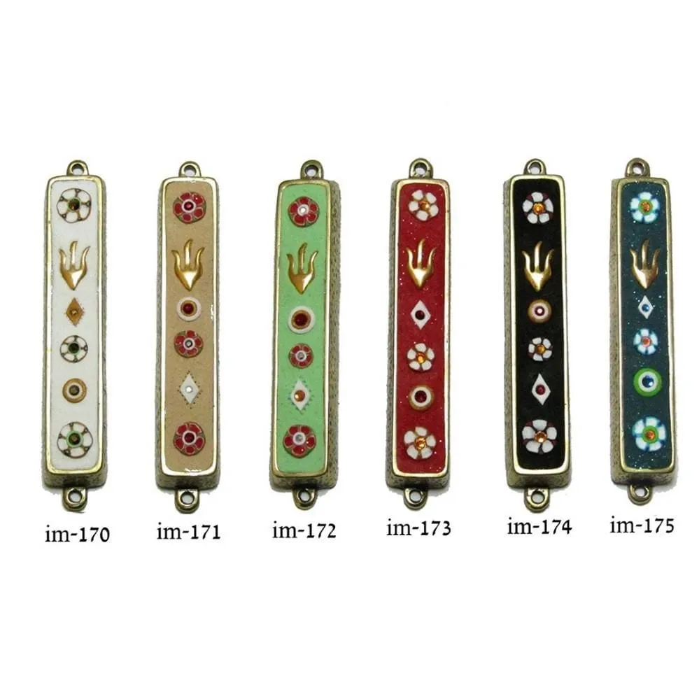 Mezuzah Cases - Color Textured Enamel