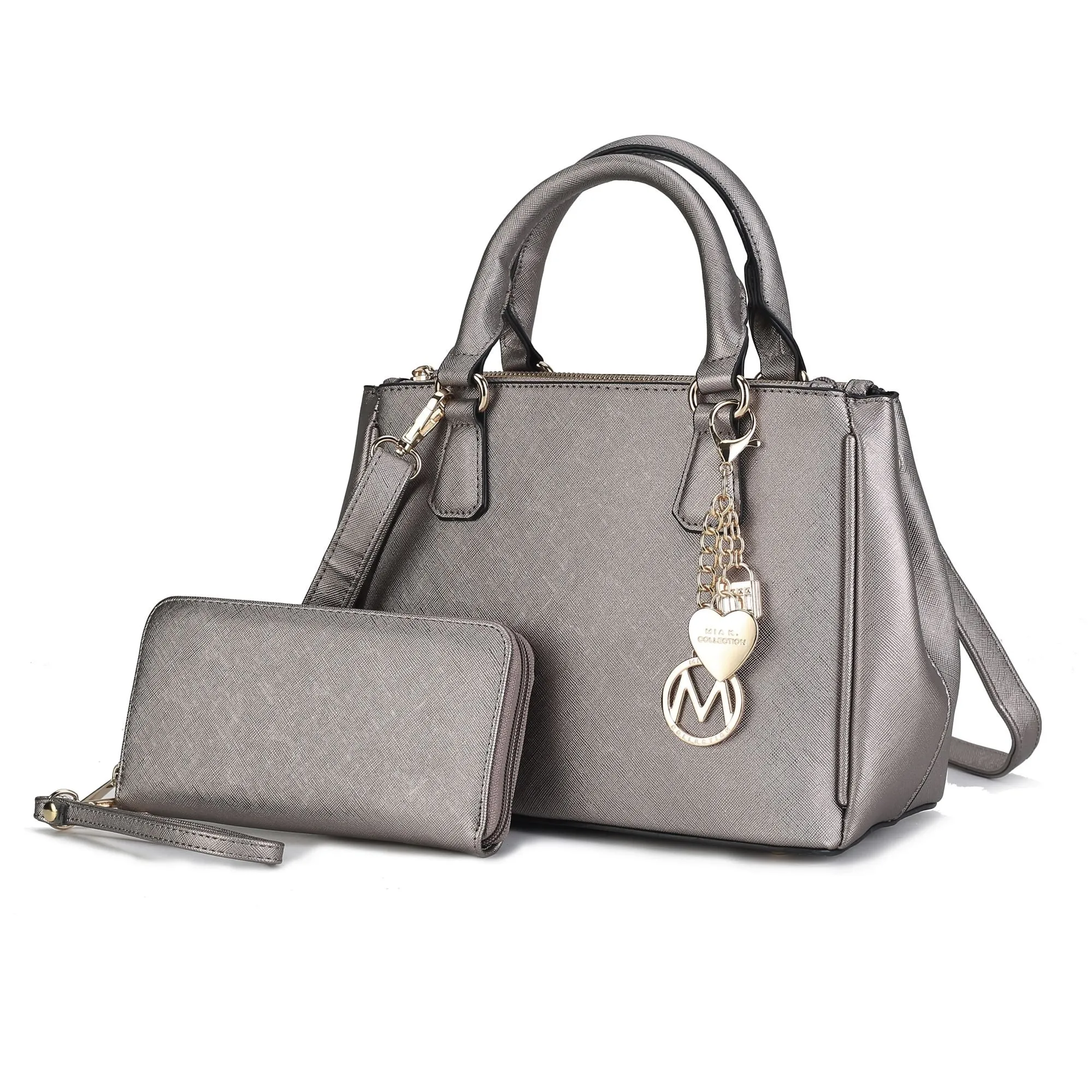MKF Collection Ruth Vegan Leather Women Satchel Bag with Wallet by Mia K