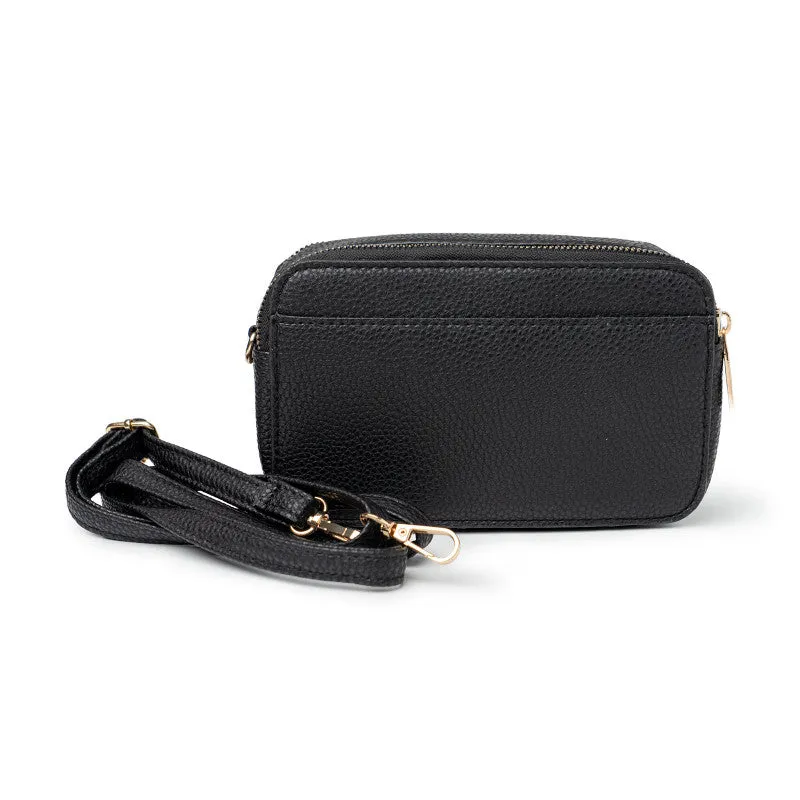 Modernist Vegan Leather Crossbody - Black