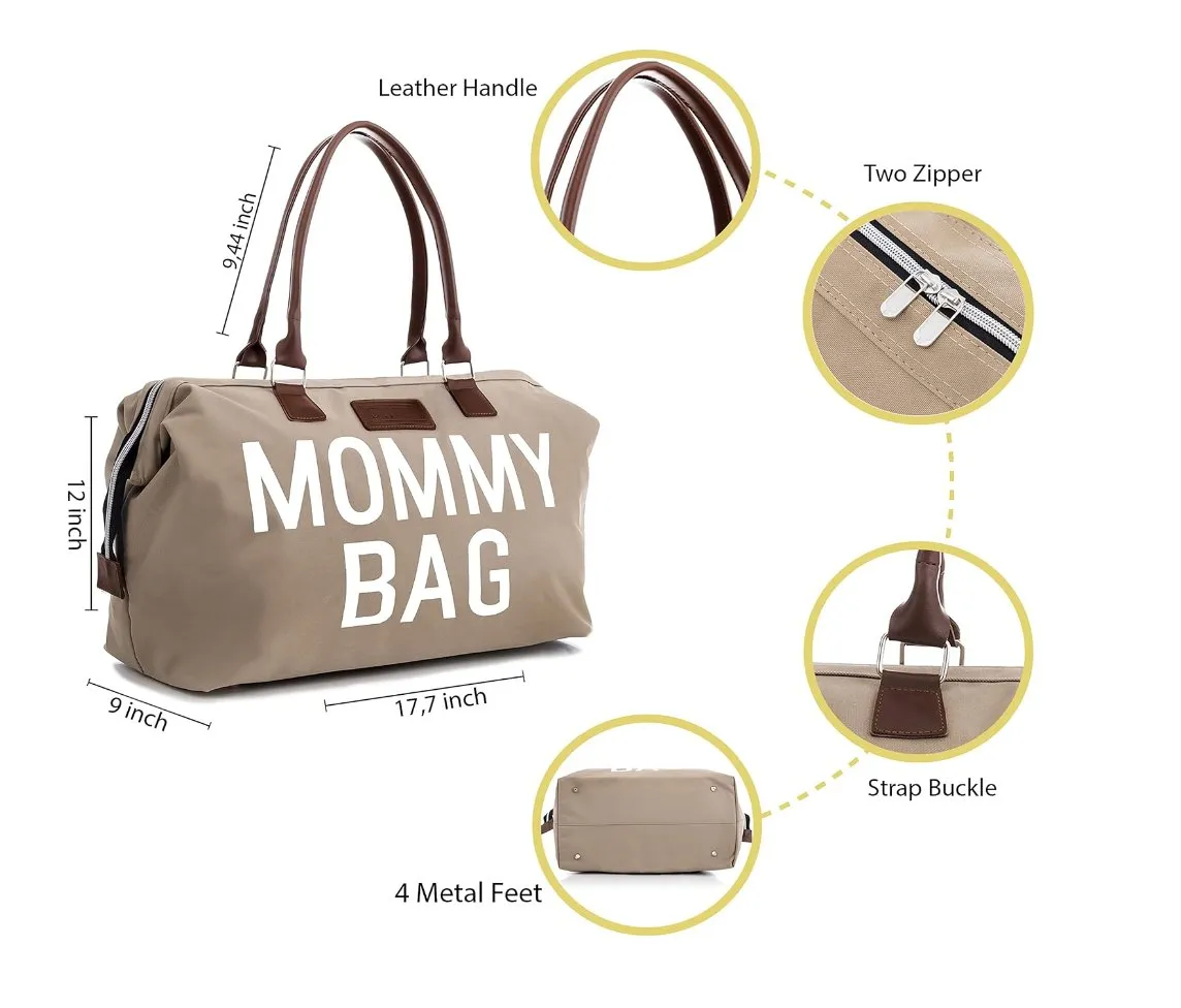 Mommy Diaper Bag for Hospital & Travel,Baby Care (BEIGE)