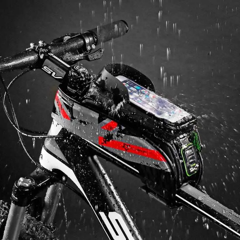 MTB/Road Bicycle/Bike Bags - Rainproof Cycling Top Front Tube Frame Bags 5.8/6.0 Phone Case Bike Accessories