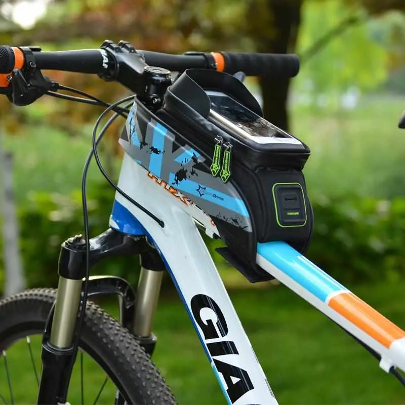 MTB/Road Bicycle/Bike Bags - Rainproof Cycling Top Front Tube Frame Bags 5.8/6.0 Phone Case Bike Accessories