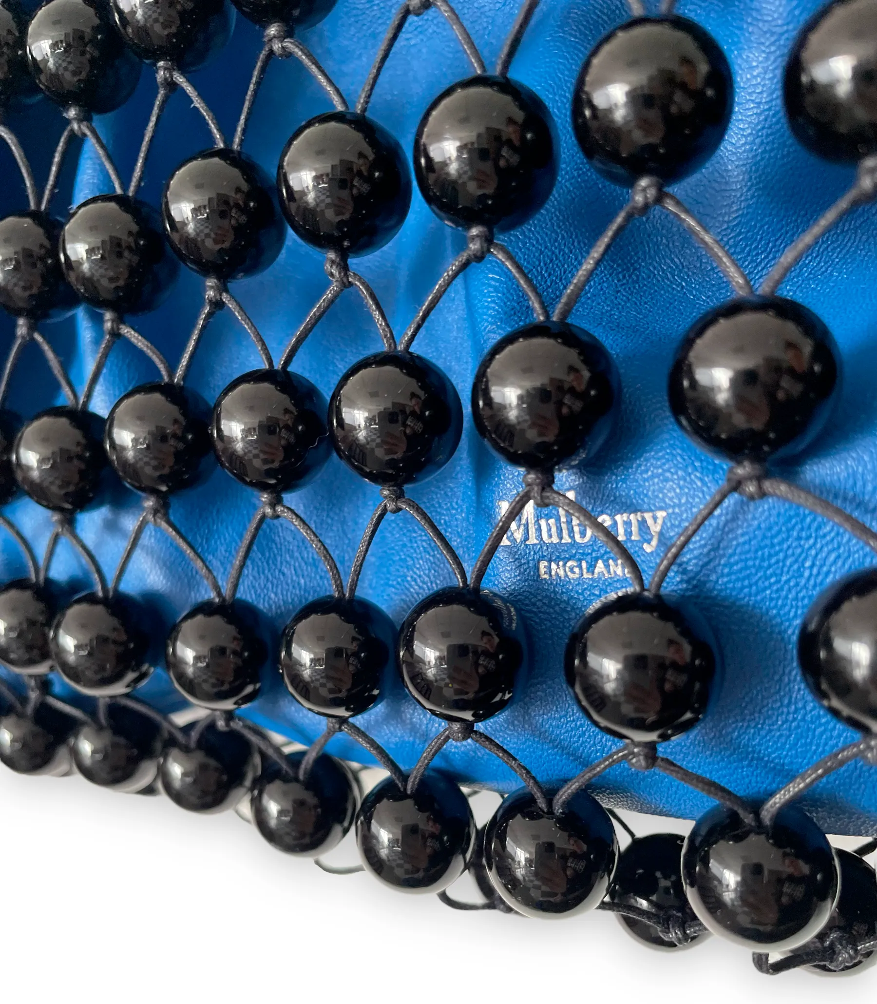 Mulberry Fishnet & Bead Bag