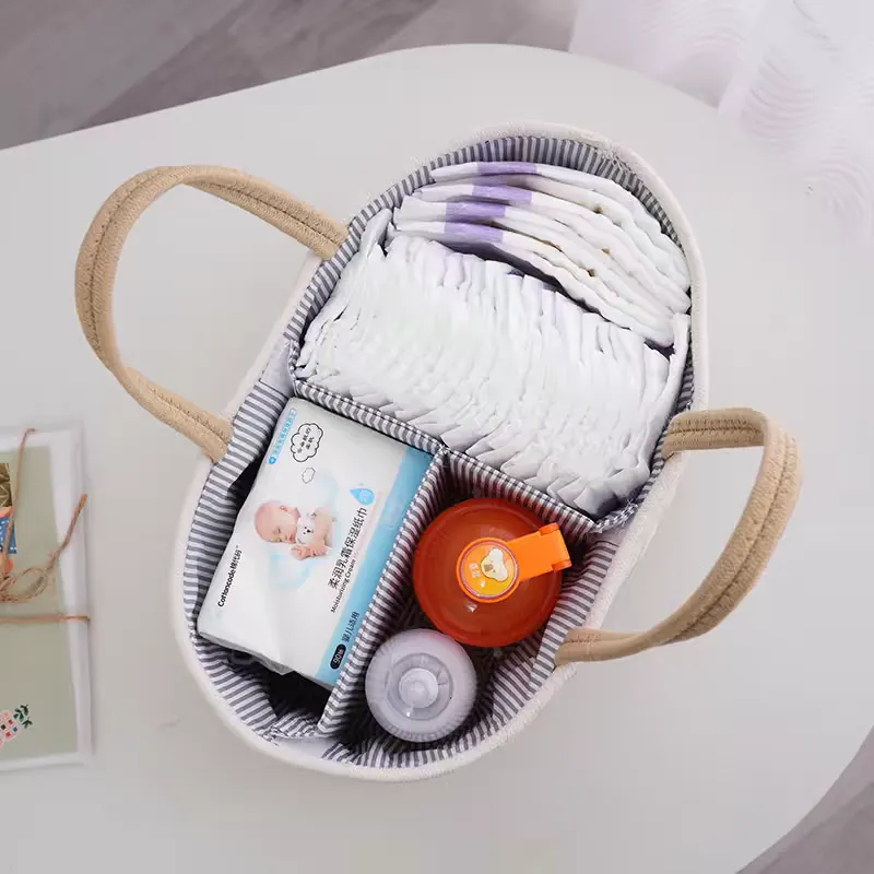 Multifunctional Travel Mommy Bag - Diaper & Bottle Organizer, woven