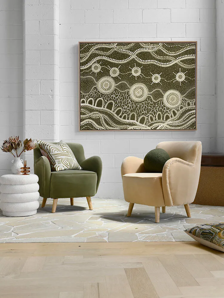 Murriyang Green | Oak Box Framed Canvas |60 x 90cm