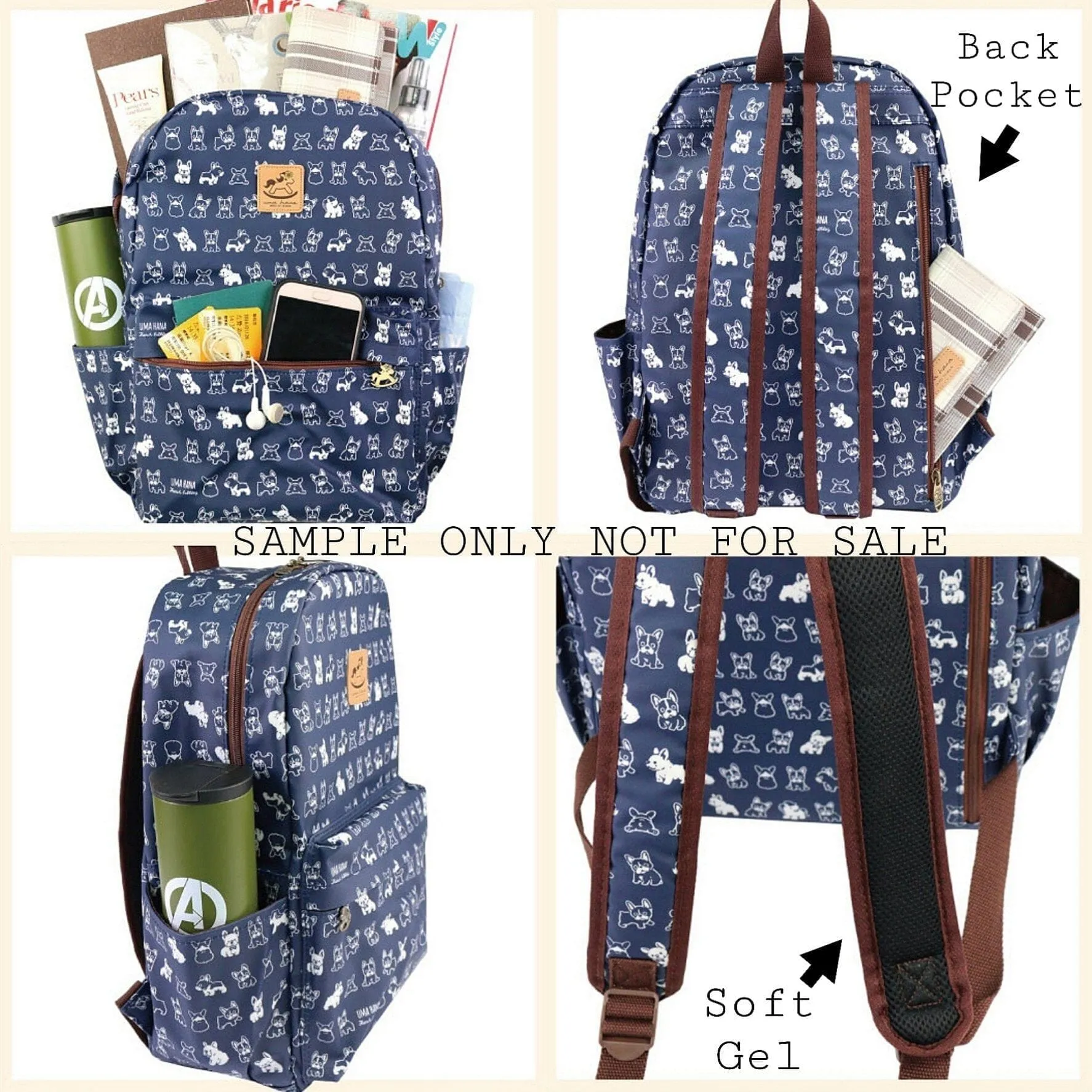 Navy Blue Large Backpack