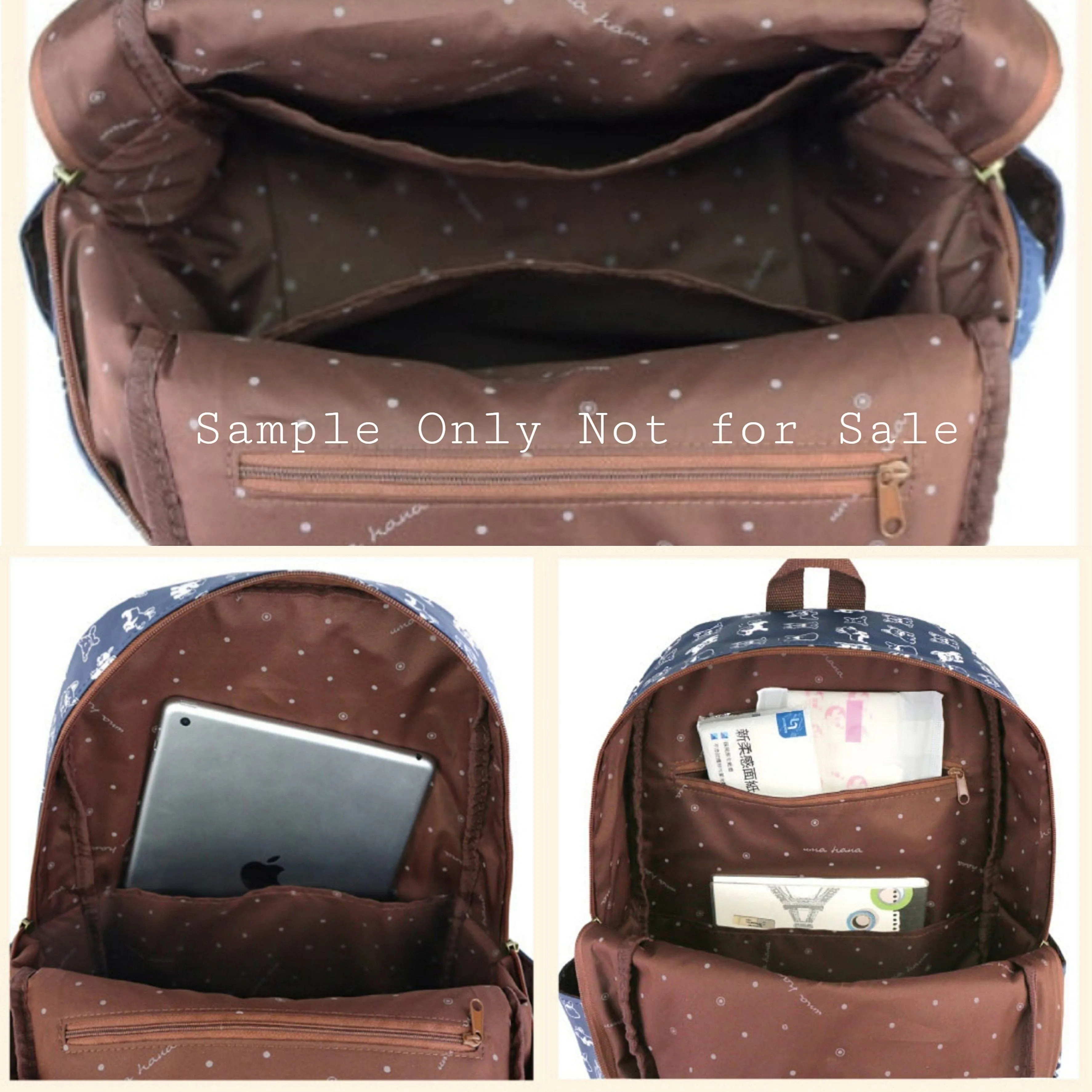 Navy Blue Large Backpack