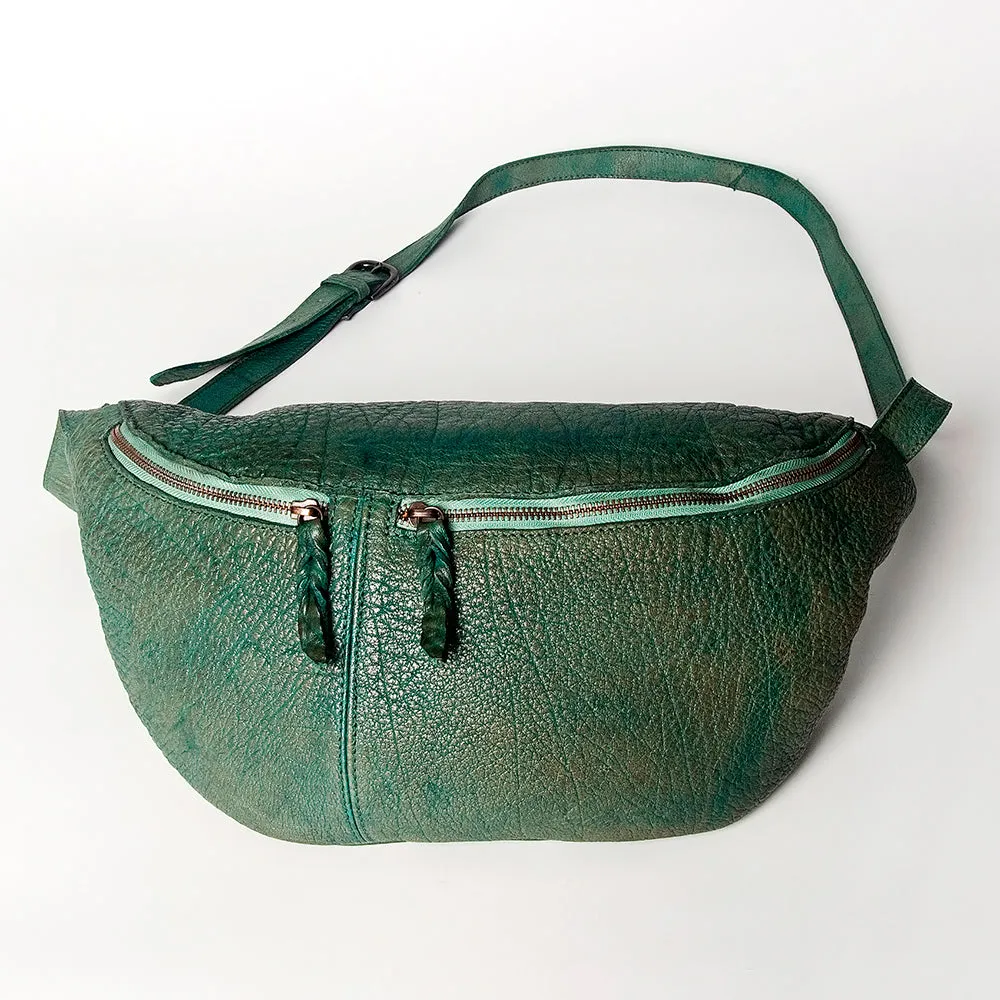 Never Mind Nmbgz122B Fanny Pack Vintage Handmade Genuine Cowhide Leather Women Bag Western Handbag Purse