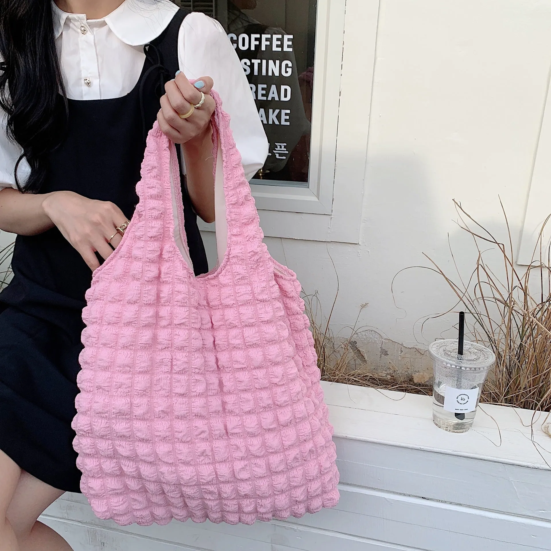 Paziye Cloud Bubble Shoulder Canvas Bag