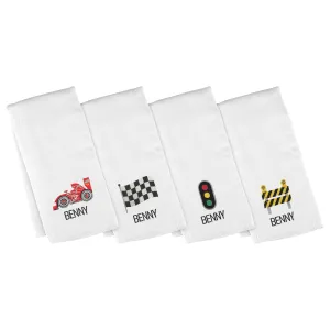 Personalized Emoji Burp Cloth - 4 Pack Need for Speed