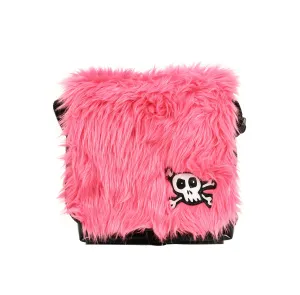 Pink FurSkull Purse