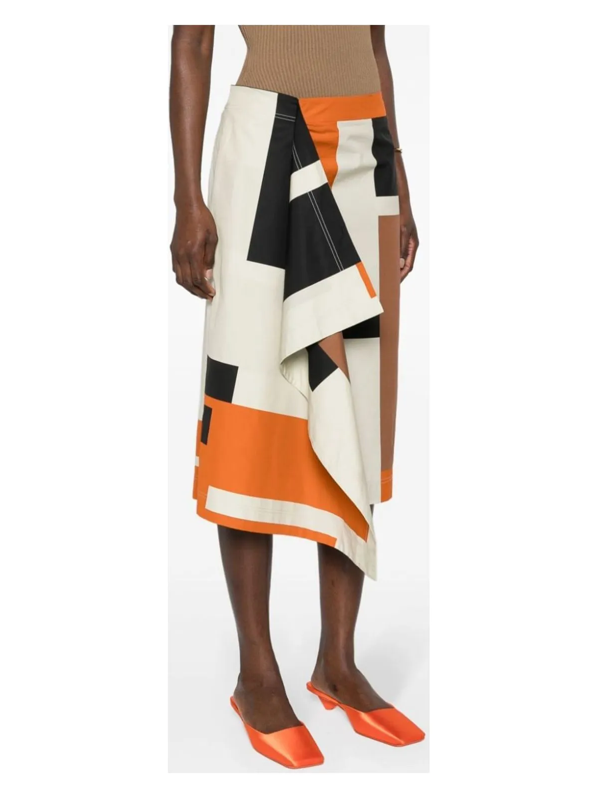 PRINTED COTTON SKIRT