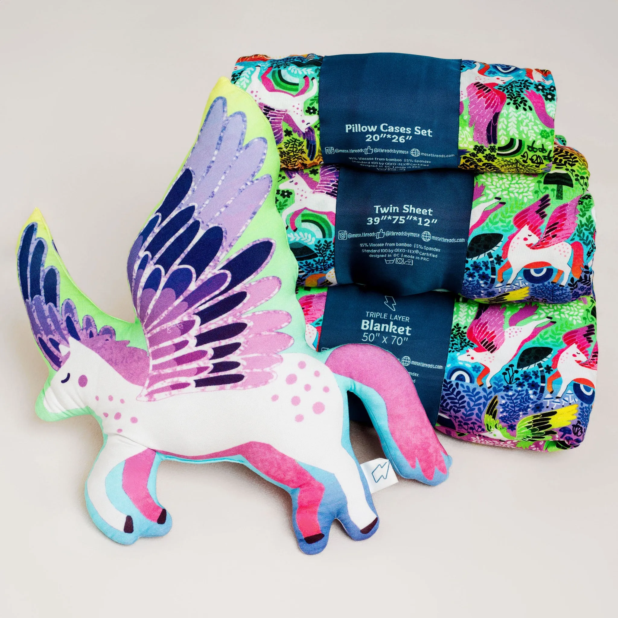 Rainbow Pegasus Character Pillow
