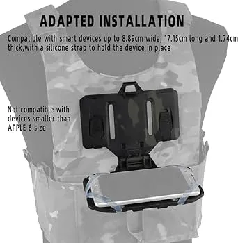 RECON GS2U Tactical MOLLE Chest Mounted Navigation Board Cellphone,Smart Phone carrier
