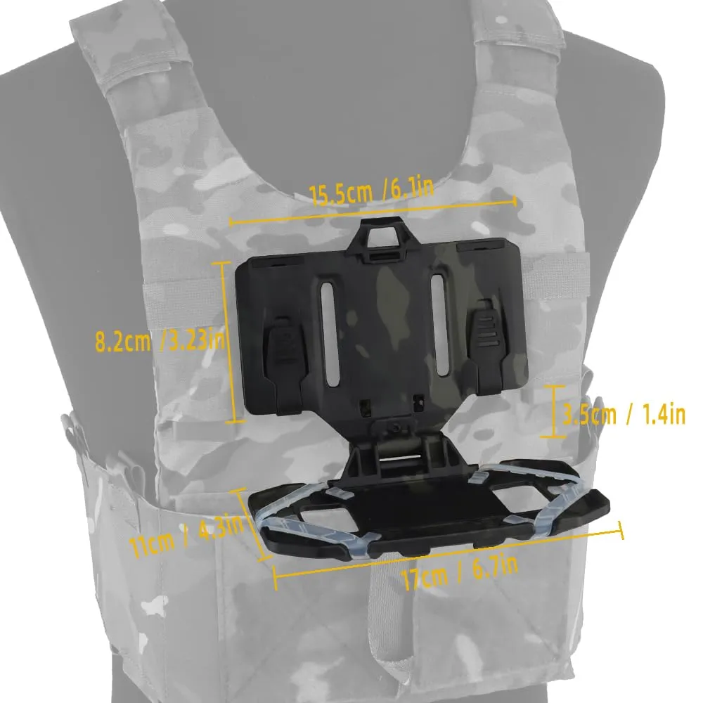 RECON GS2U Tactical MOLLE Chest Mounted Navigation Board Cellphone,Smart Phone carrier