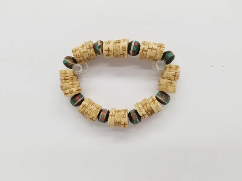 Recycle Bone Bead Bracelet