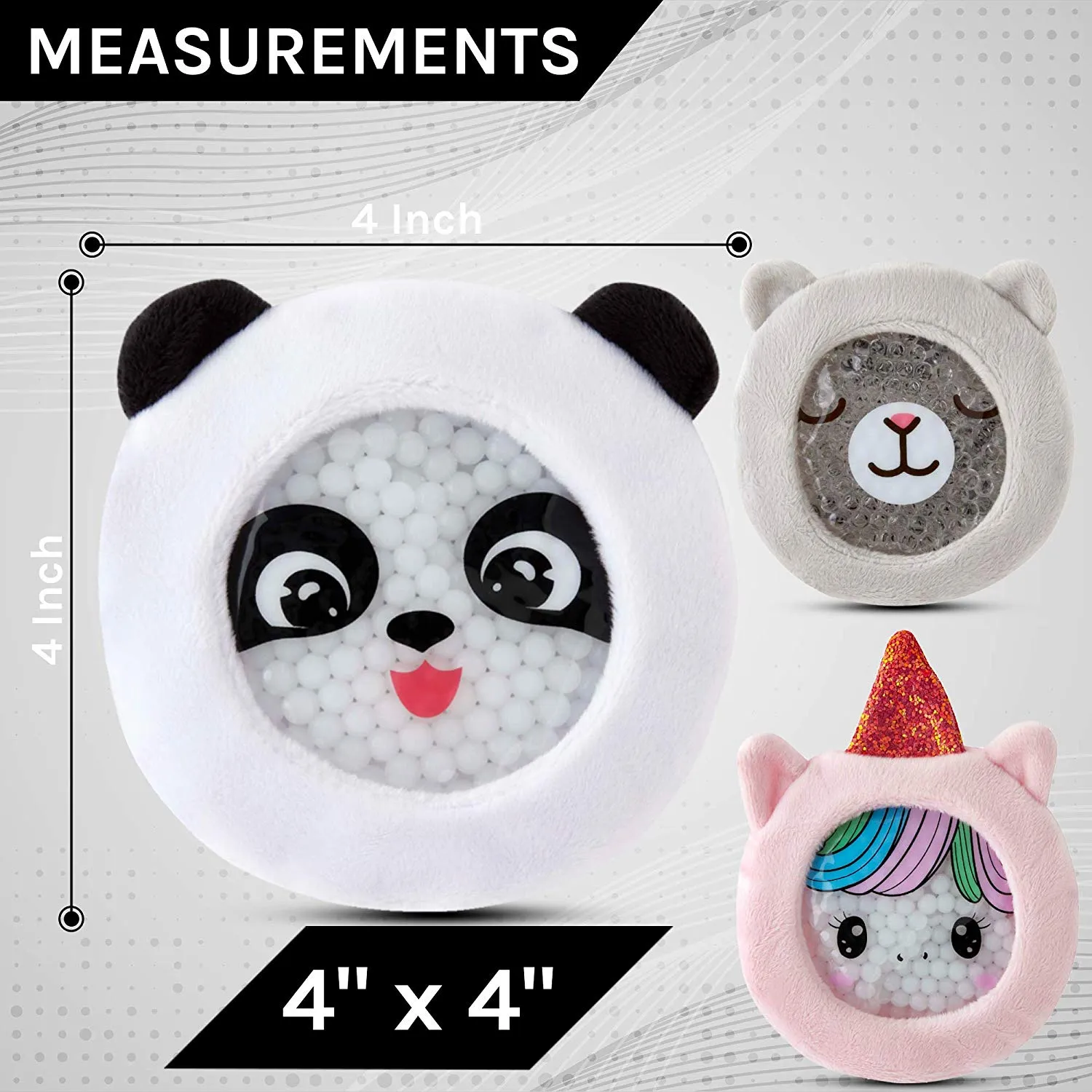 Reusable Gel Ice Packs & Warm Compress Animals Set for Kids