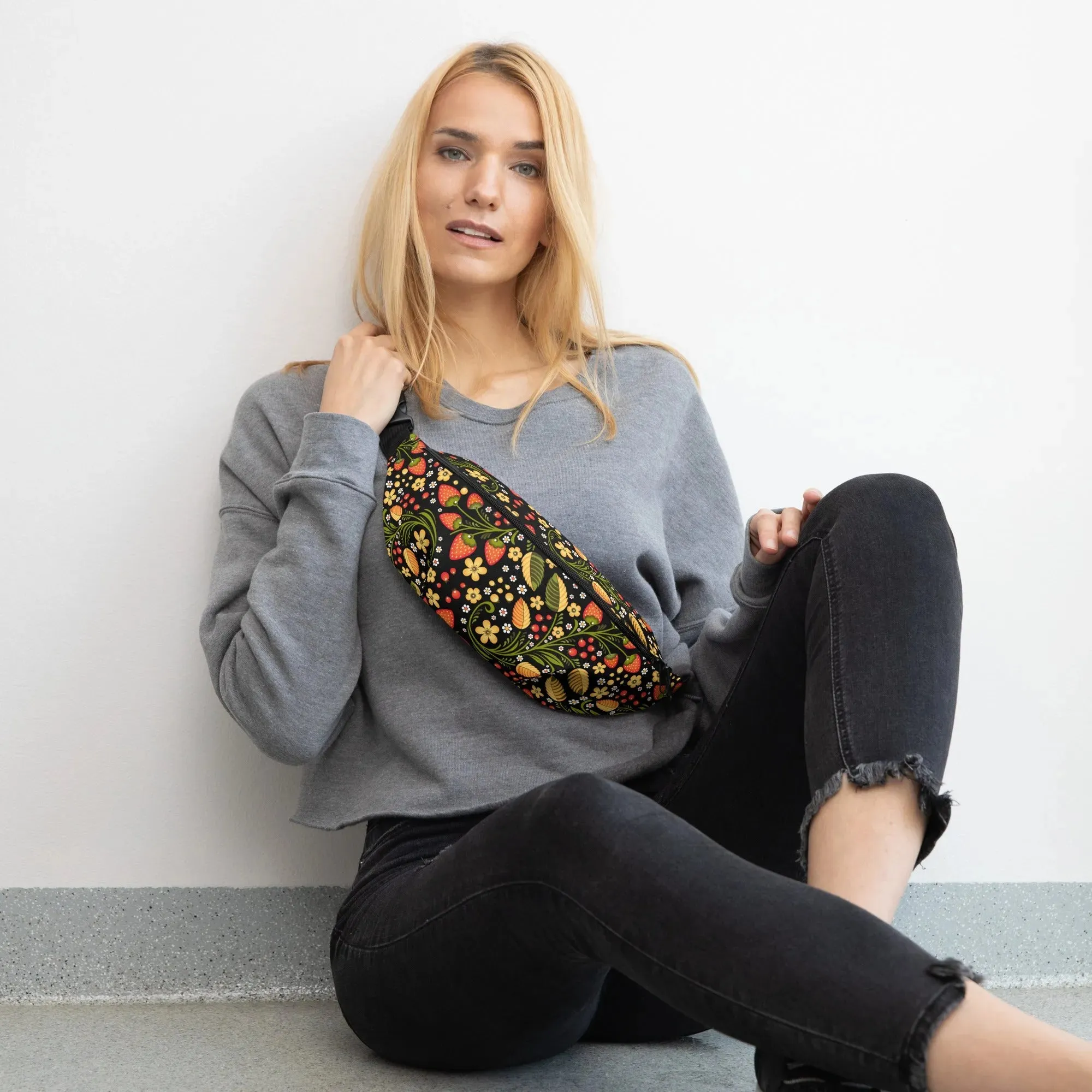 Russian Khokhloma Fanny Pack