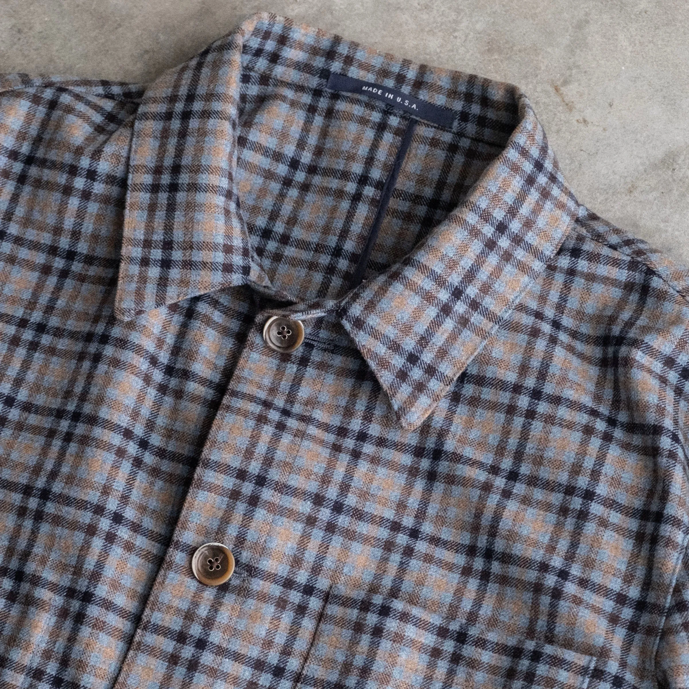 Sample Sale: Doyle in Delfino Flannel Windowpane Wool 42