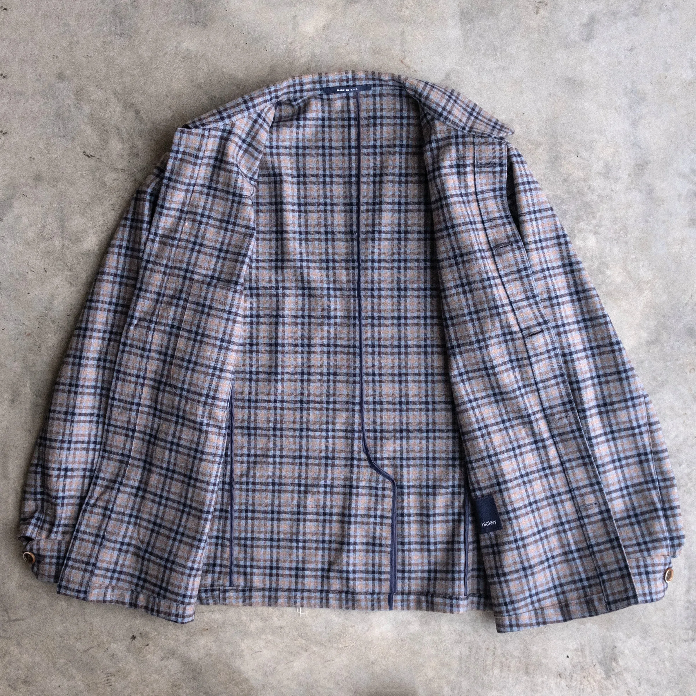 Sample Sale: Doyle in Delfino Flannel Windowpane Wool 42