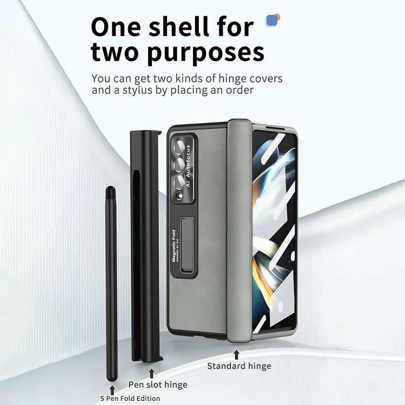 Samsung Z Fold Two Hinge Protective Multiple Metal Kickstand Case Phone Case
