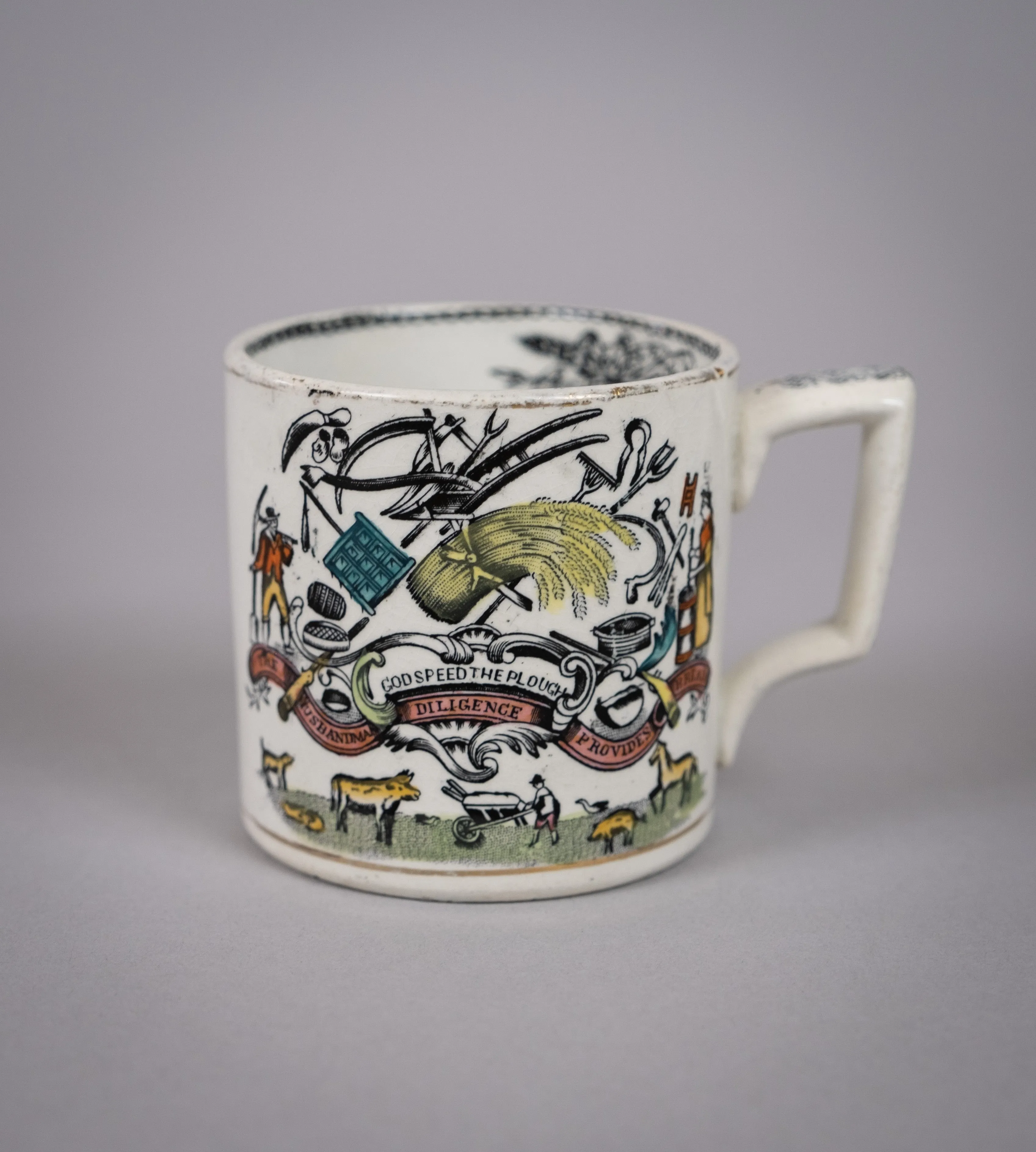 Scarce Victorian Farmers Arms Mug by Wood & Hulme, c.1885.