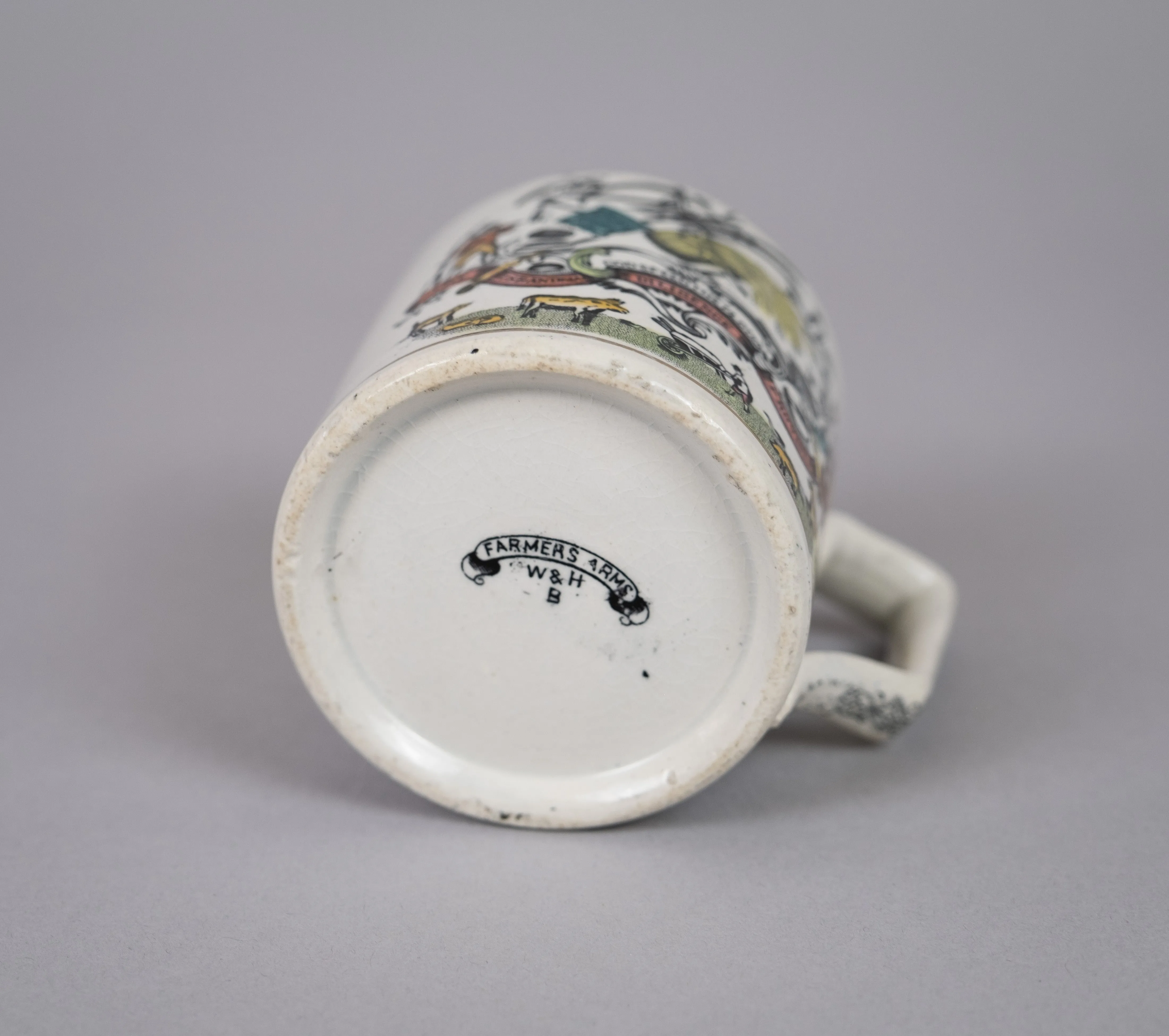 Scarce Victorian Farmers Arms Mug by Wood & Hulme, c.1885.