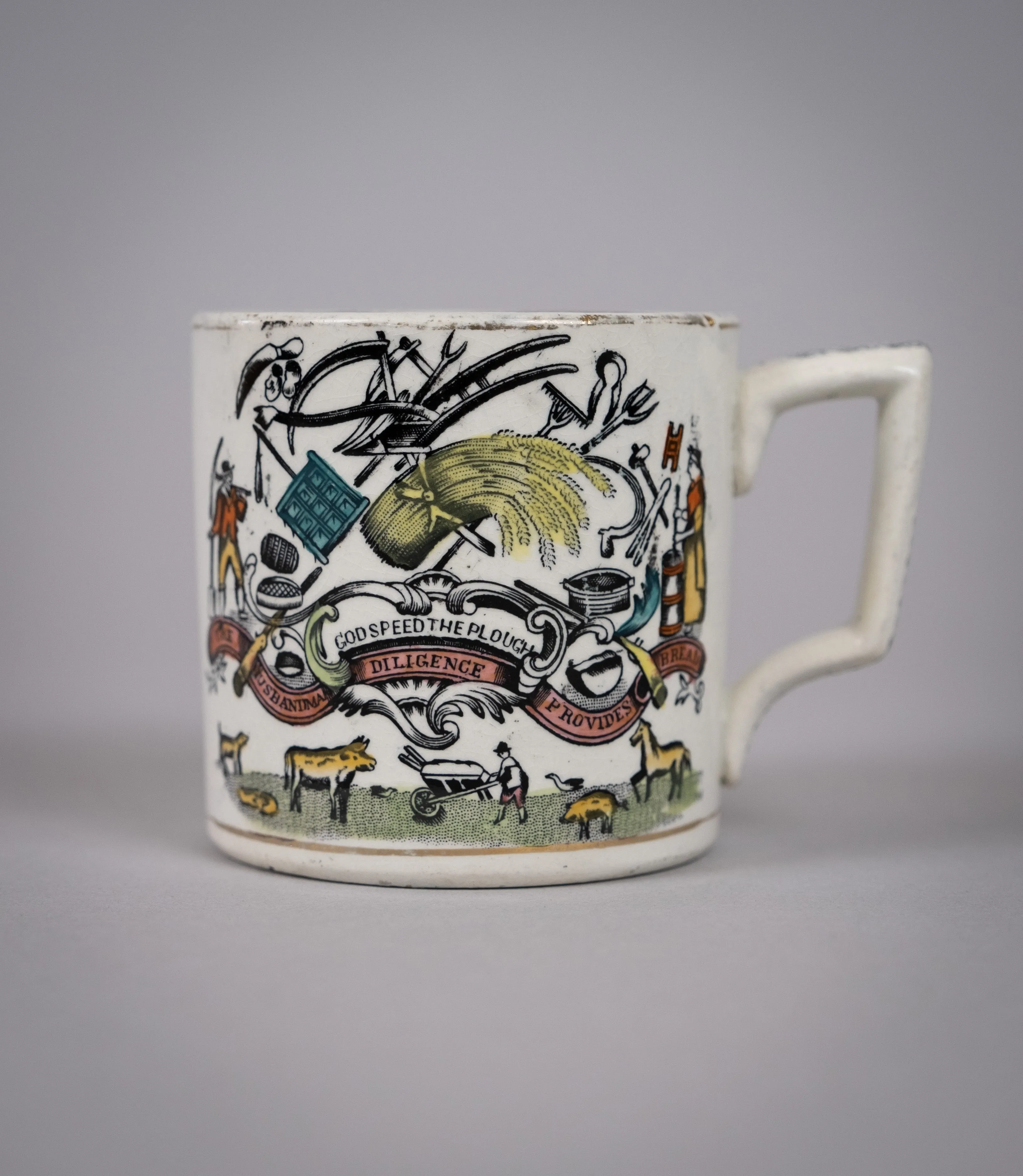Scarce Victorian Farmers Arms Mug by Wood & Hulme, c.1885.