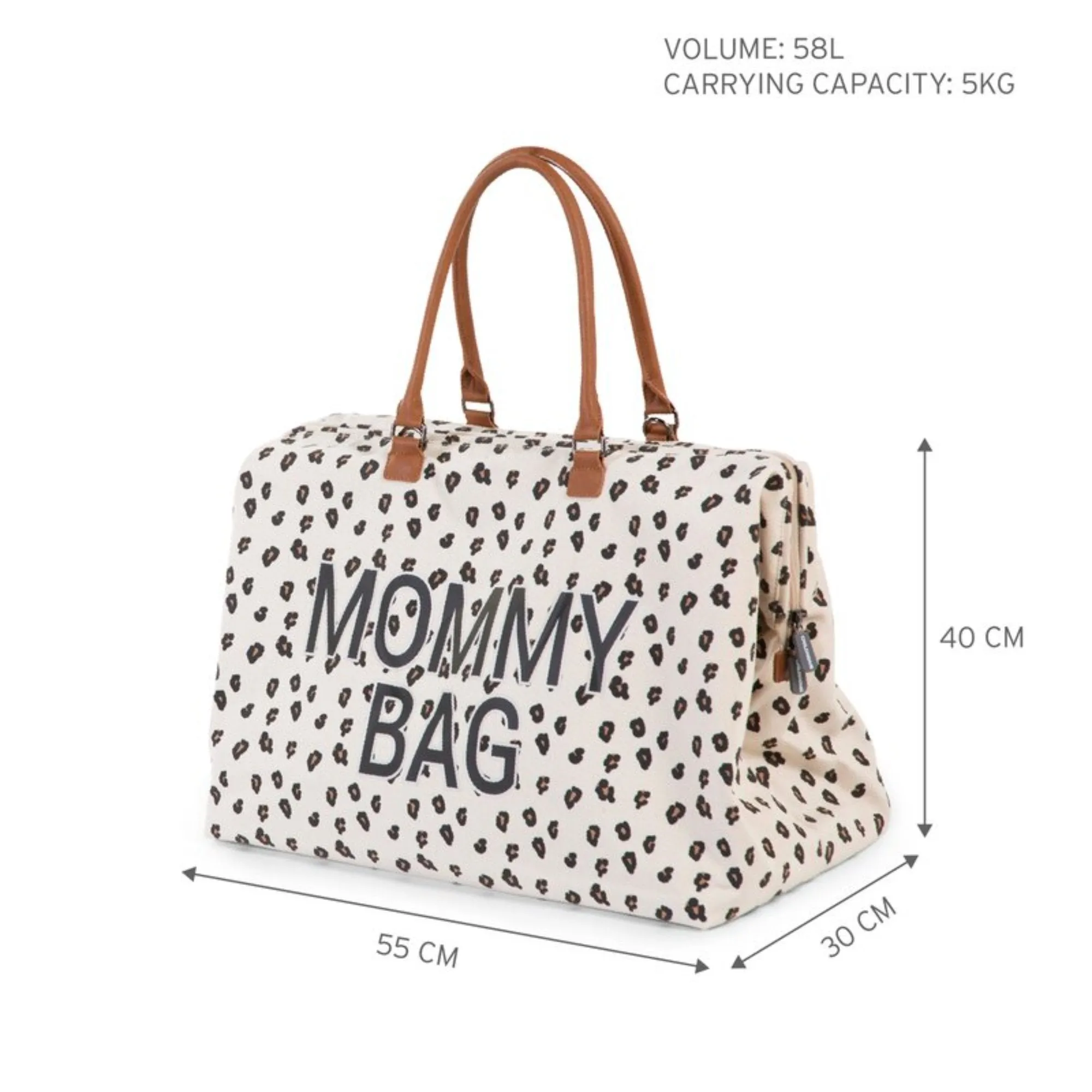 Second Mommy  Big Tote Bag with changing mat - LEOPARD