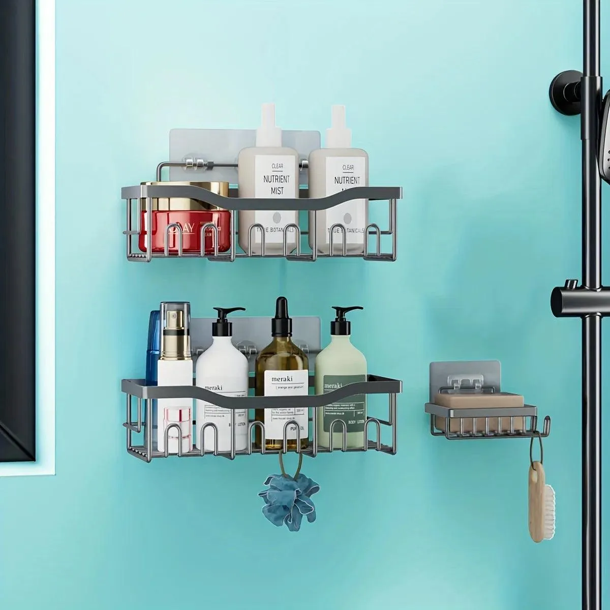 Shower Caddy Adhesive Shower Organizer