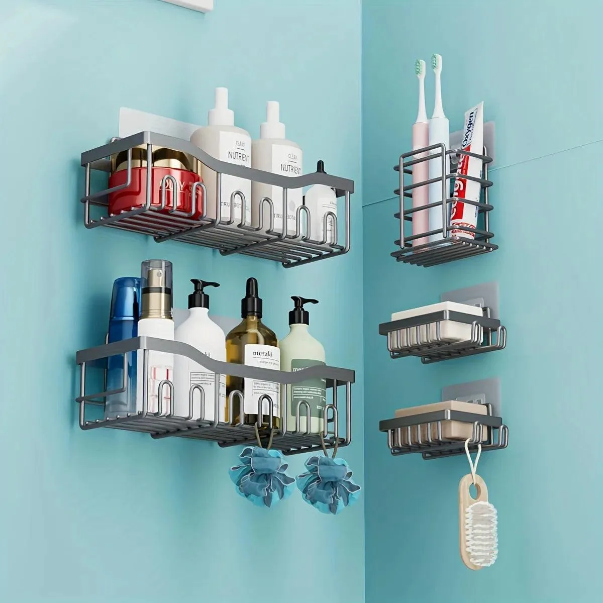 Shower Caddy Adhesive Shower Organizer