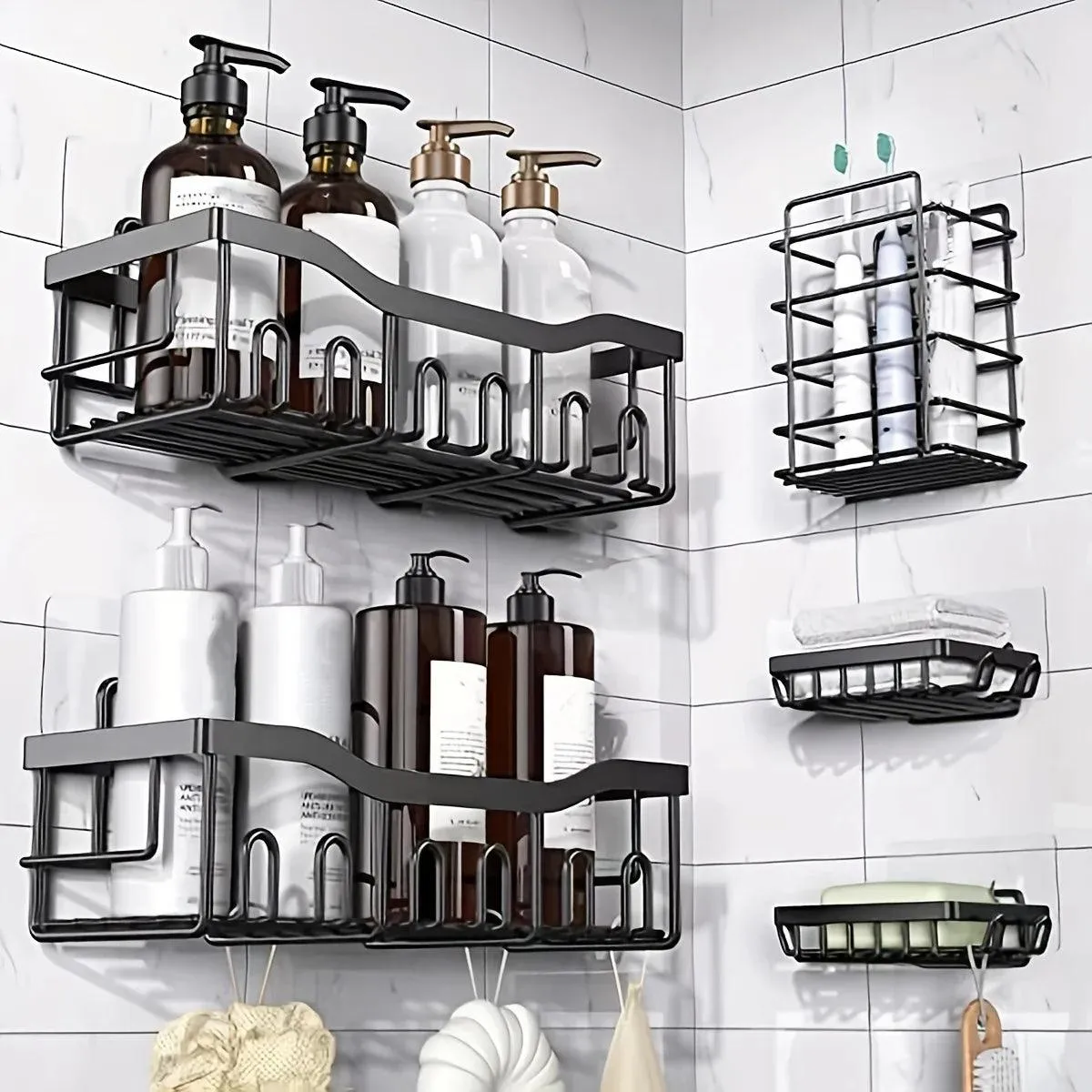 Shower Caddy Adhesive Shower Organizer