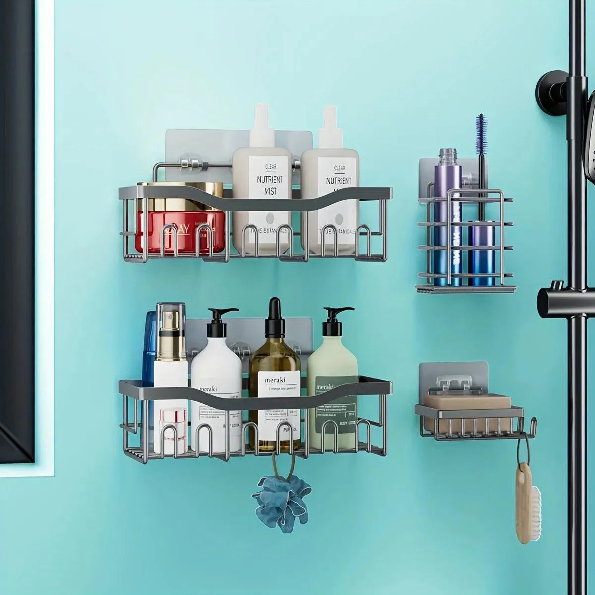 Shower Caddy Adhesive Shower Organizer