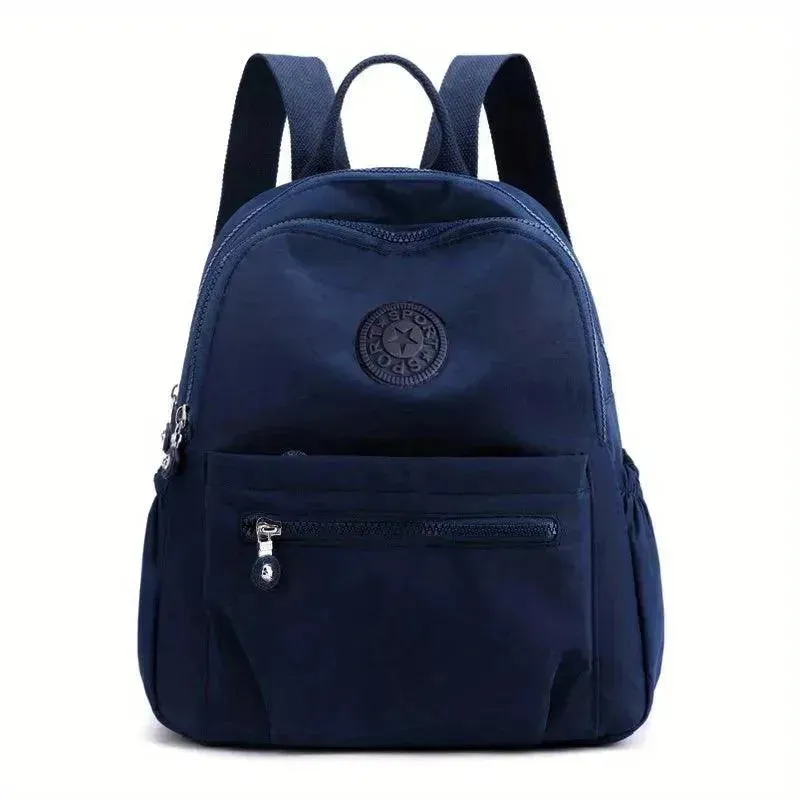 Solid Color Nylon Lightweight Backpack