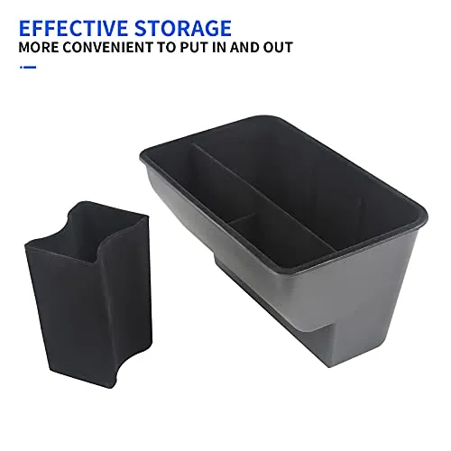 Storage Organizer Set(Two Under Seat Organizer Trays & One Rear Organizer Box) for 2020-2022 Tesla Model Y (3 Piece Set)
