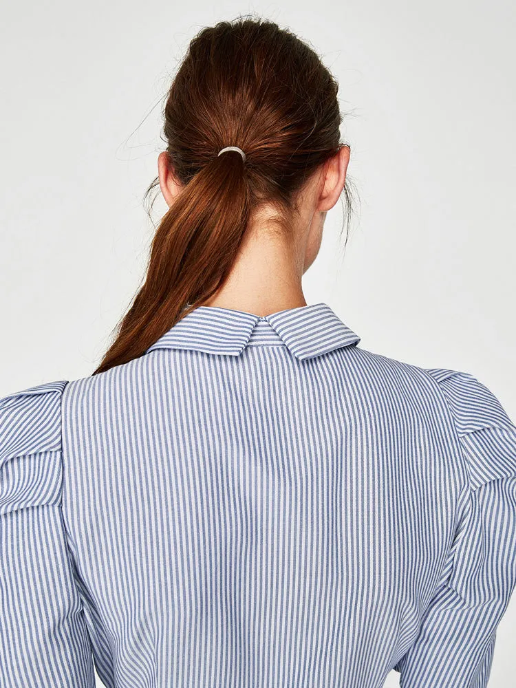 Striped And Embroidered Shirt